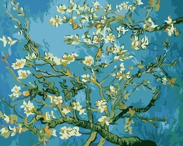 Fleurs d'amandier de Vincent Van Gogh - Kits de peinture du monde par numéros™ à faire soi-même