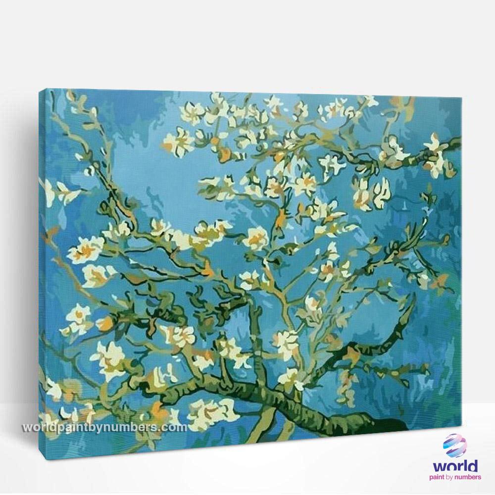 Fleurs d'amandier de Vincent Van Gogh - Kits de peinture du monde par numéros™ à faire soi-même