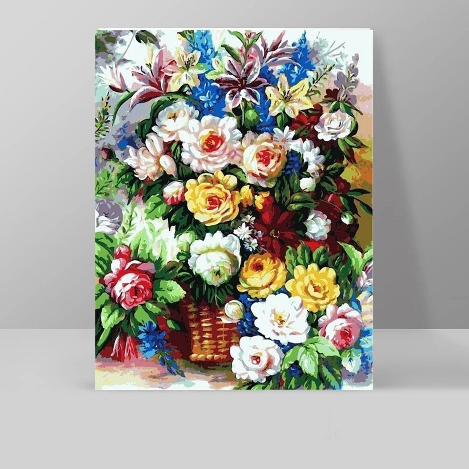 Panier de fleurs incroyable - Kits de peinture du monde par numéros™ à faire soi-même