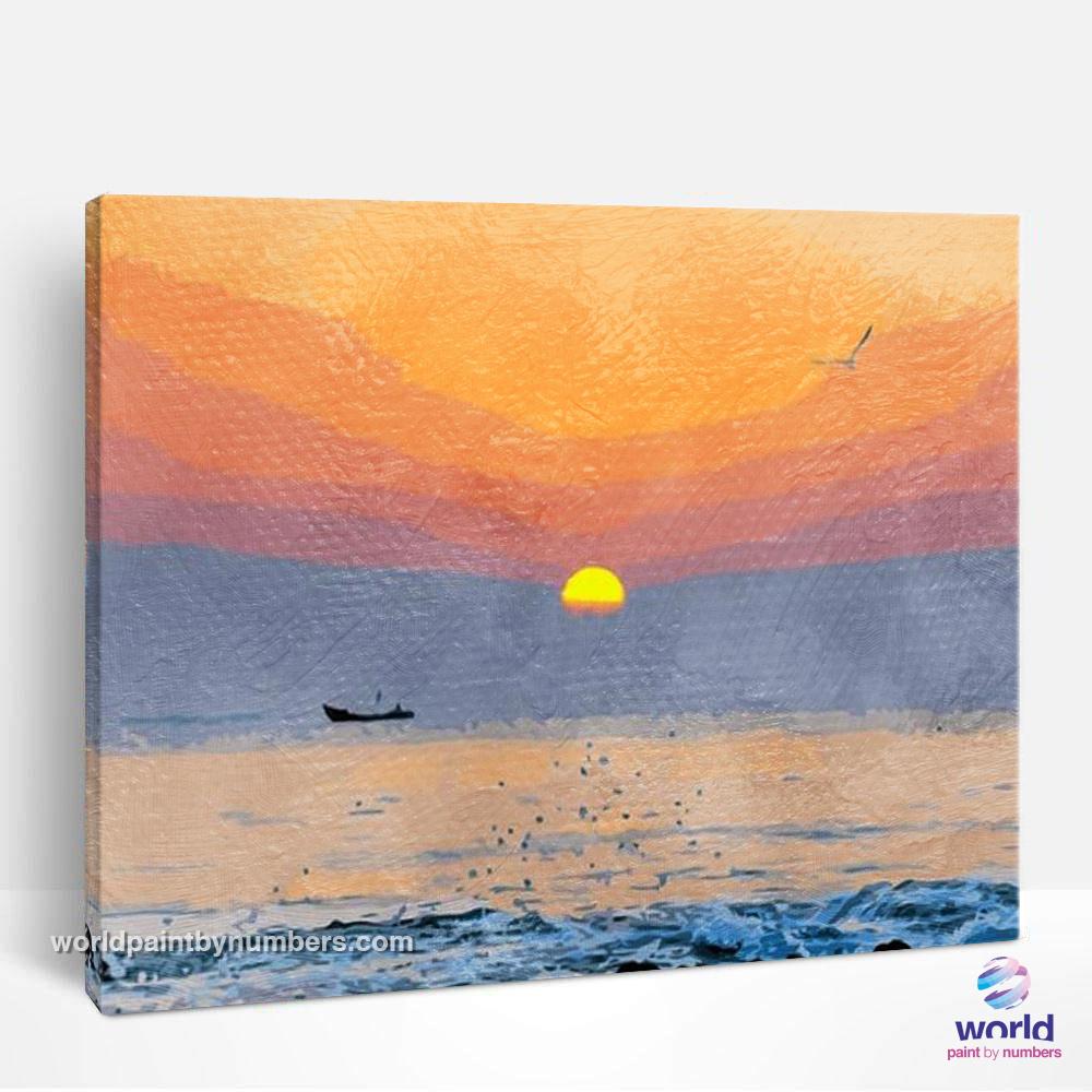 Coucher de soleil incroyable - Kits de peinture par numéros du monde à faire soi-même