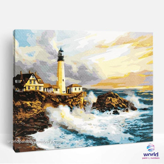 Phare de la Baie - Kits de peinture par numéros™ du monde à faire soi-même