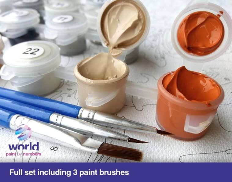 Palmier bleu - Collection Feuilles - Kits de peinture du monde par numéros™ à faire soi-même