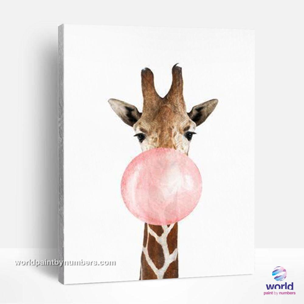 Girafe à bulles - Kits de peinture par numéros™ du monde à faire soi-même