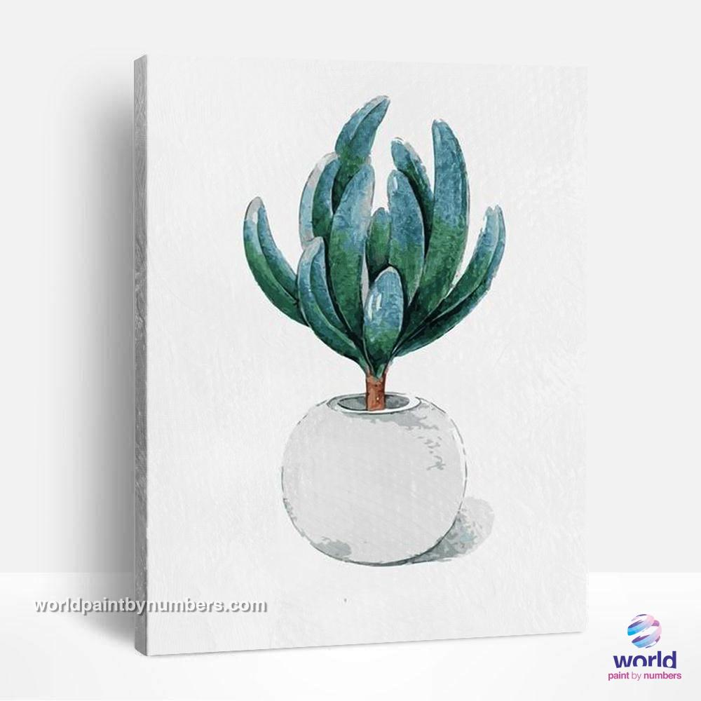 Cactus Tree - Collection de feuilles - Kits de peinture du monde par numéros™ à faire soi-même