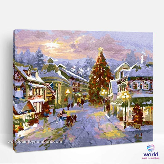 Village de Noël - Kits de peinture par numéros™ à faire soi-même