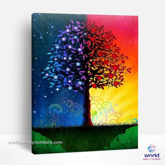 Arbre de jour et de nuit - Kits de peinture par numéros™ à faire soi-même