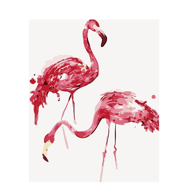 Couple de flamants roses - Kits de peinture par numéros™ à faire soi-même