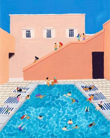 Happy Pool Day - Collection Minimalisme Tropical - Kits World Paint by Numbers™