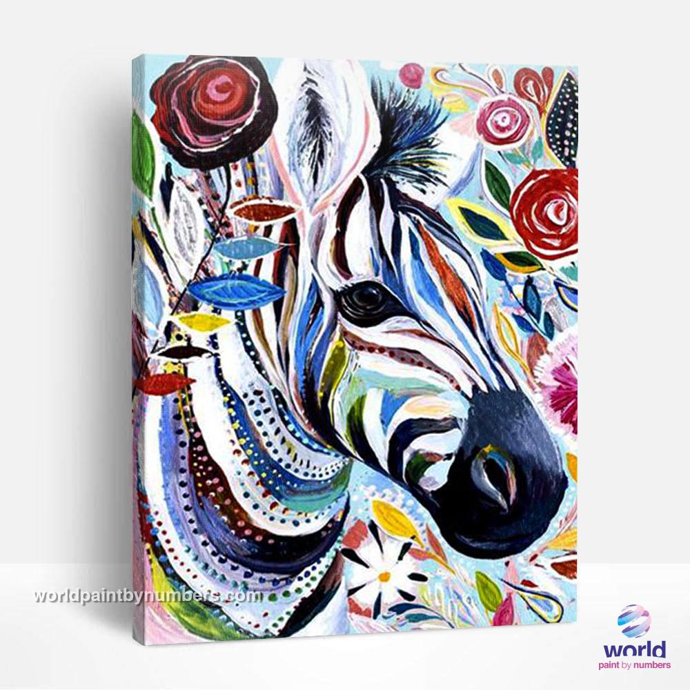 Hipster Zebra - Kits de peinture par numéros™ à faire soi-même