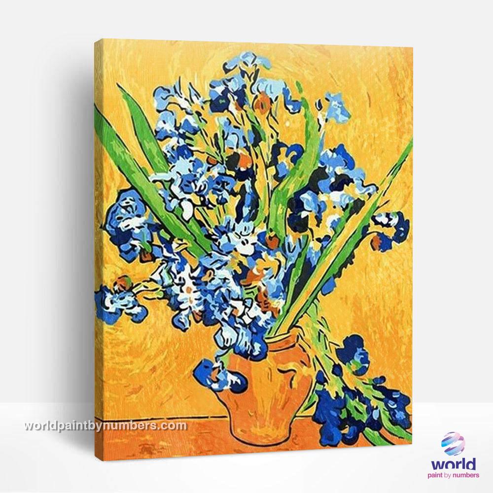 Iris et roses de Vincent Van Gogh - Kits de peinture du monde par numéros™ à faire soi-même