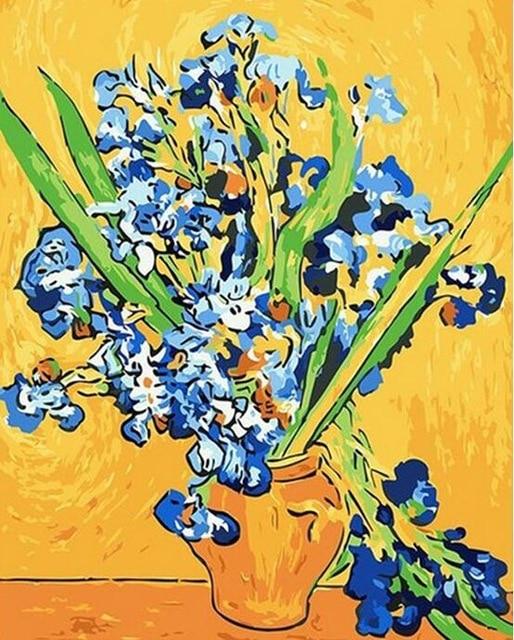 Iris et roses de Vincent Van Gogh - Kits de peinture du monde par numéros™ à faire soi-même