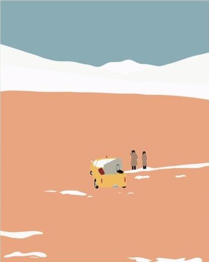 Jeep Ride in the Dunes - Collection Minimalisme Tropical - World Paint by Numbers™ Kits