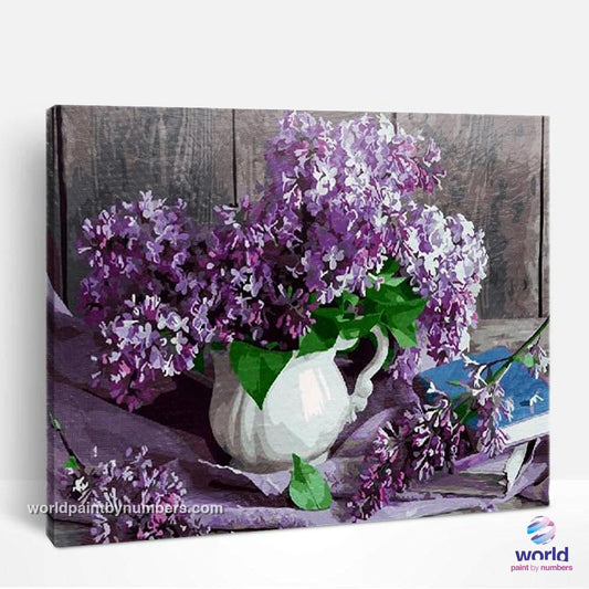 Hortensia Lilas - Kits de peinture par numéros™ du monde à faire soi-même