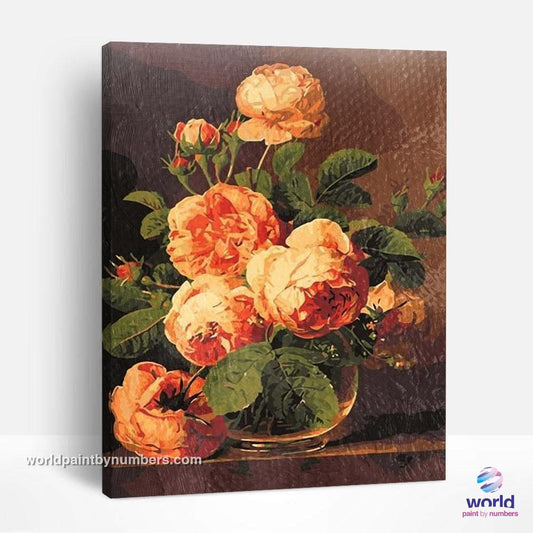 Roses oranges - Kits de peinture du monde par numéros™ à faire soi-même