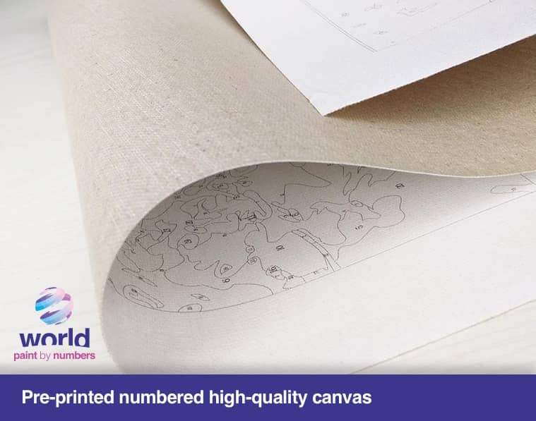 Hortensia violet et blanc - Kits de peinture du monde par numéros™ à faire soi-même