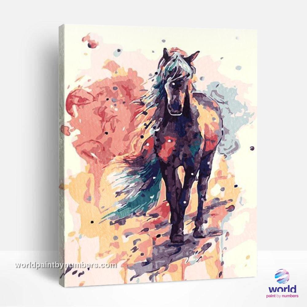 Poney violet - Kits de peinture par numéros™ du monde à faire soi-même