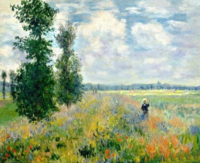 Le champ de coquelicots près d'Argenteuil par Claude Monet - Peinture du monde par numéros™ Kits à faire soi-même